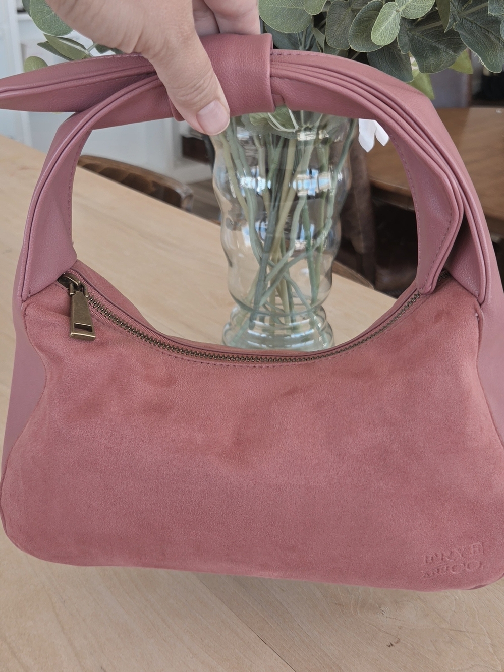 Frye and Co. Pink Hobo Franny Bag 
Dusty Rose